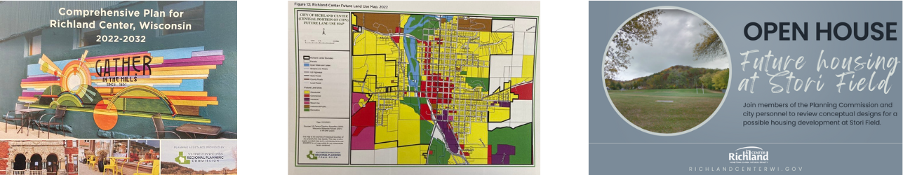 Comprehensive Plan booklet, City map, and Open House ad