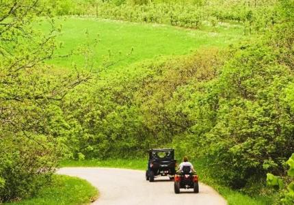 ATV's on dirt road