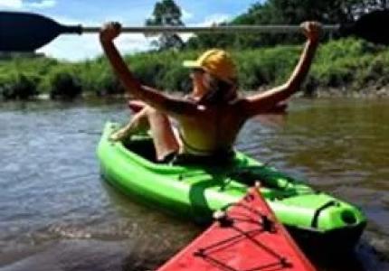 Kayakers on Pine River