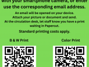 QR codes and emails to print