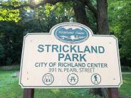 Strickland Park sign