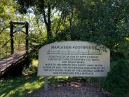 Mapleside Footbridge sign
