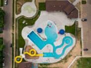 Aquatic Center aerial view