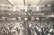 City Hall Auditorium interior black and white