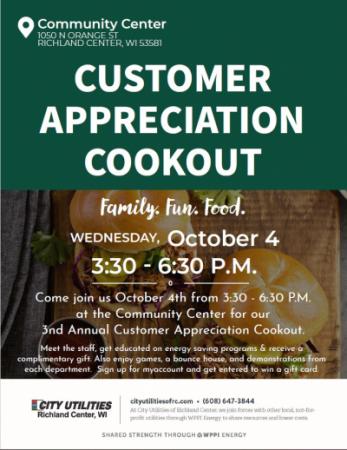 Customer Appreciation Cookout Flyer