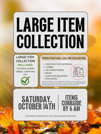 October 14, 2023 Large Item Collection