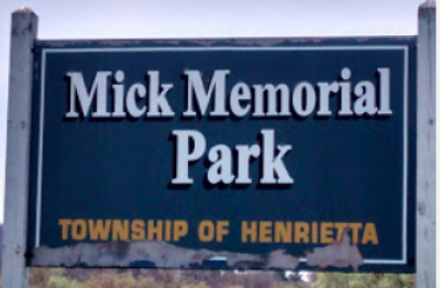 Mick Memorial Park sign