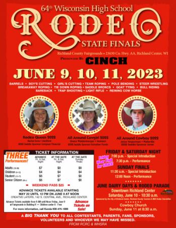 Rodeo poster, basic info of events.