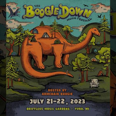 Boogie Down musical festival, July 21-22 and a really big dinosaur.