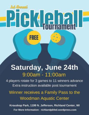 pickleball images, poster with basic info