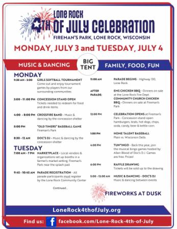 full calendar of all of the events.