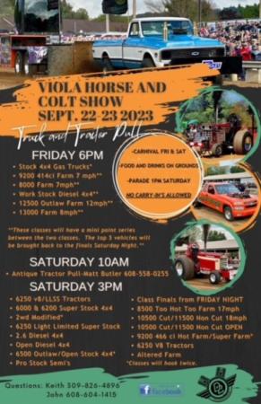 Viola Horse and Colt Show truck and tractor pull basic info