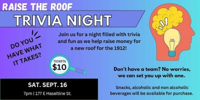 Raise the Roof Trivia Night logo