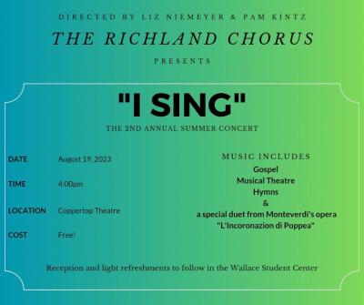 I Sing concert poster