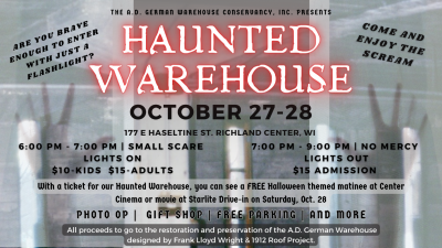 AD German Warehouse Haunted Warehouse Poster