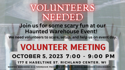 Volunteer haunted house