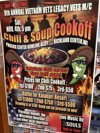 Vietnam Vets Legacy Riders Chili Event Poster