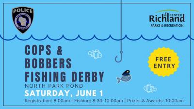 Cops and Bobbers fishing poster