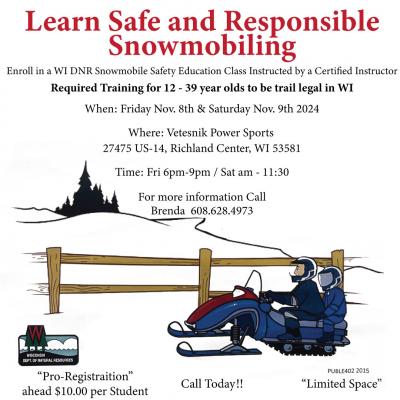 Snowmobile safety poster