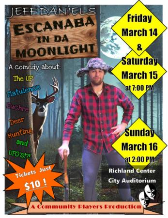 show poster with dates and times