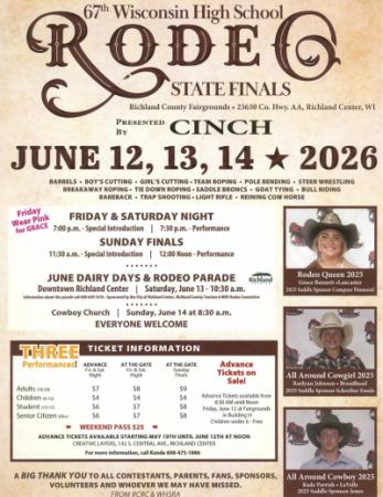 Event poster with prices and schedules