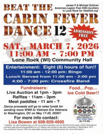 Vet's Roll, Beat The Cabin Fever Dance