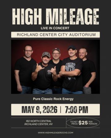 Basic band poster for the High Mileage concert