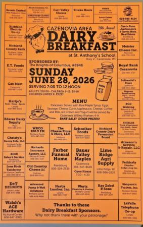 Basic poster announcing times and dates of event