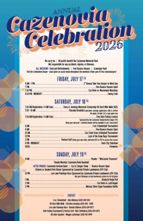 Full schedule listing