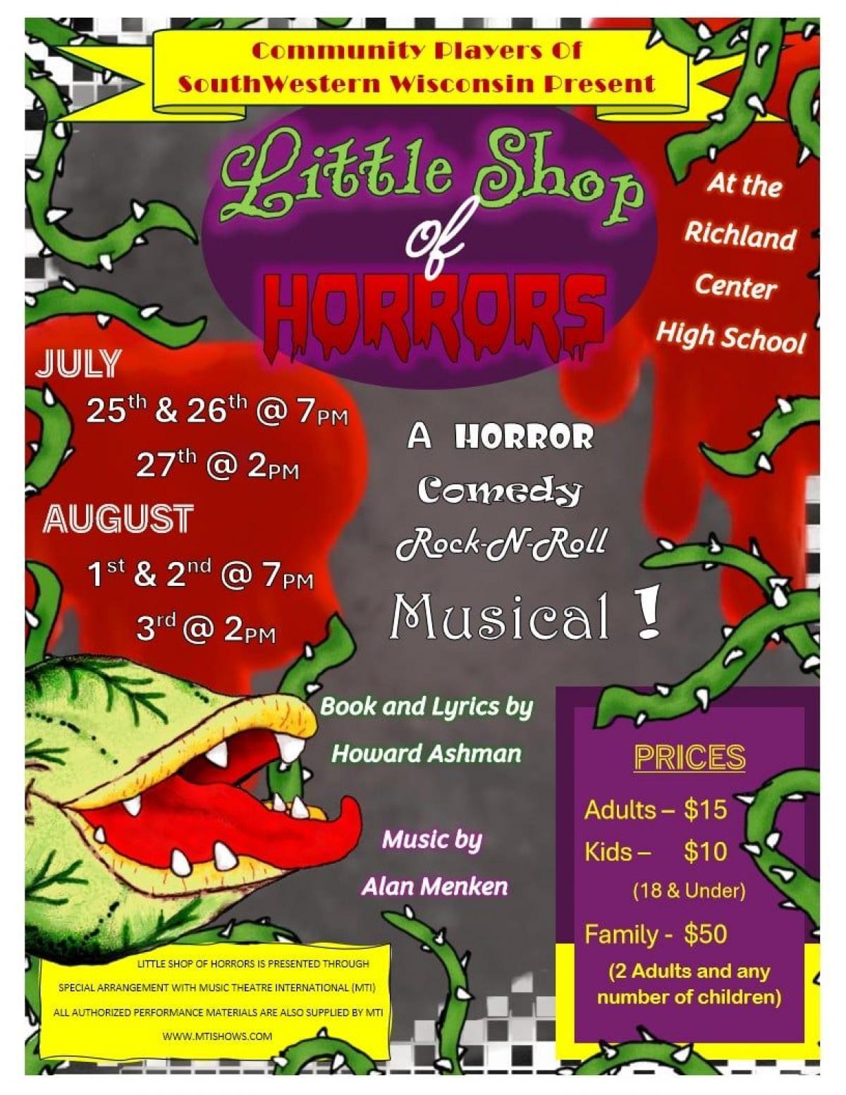production poster for Little Shop of Horrors