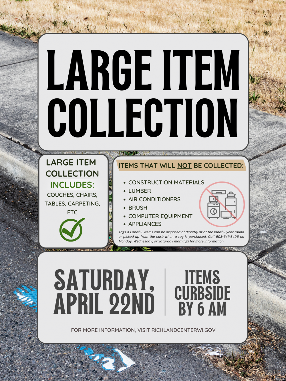 Large Item Collection Richland Center Wisconsin